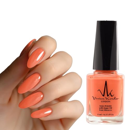 Vivien Kondor Nail Polish Vegan Friendly Nail Polish with Argan Oil from Morocco (Coral)