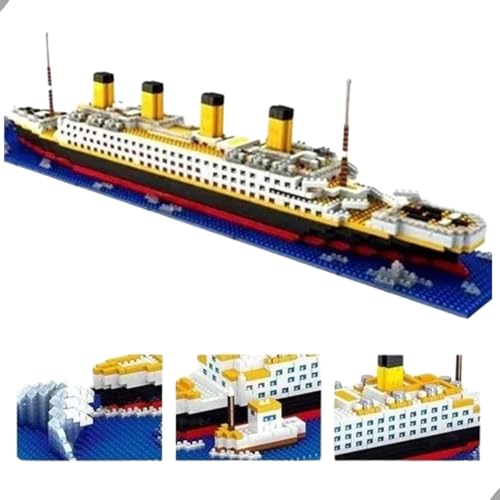 Navio Rms Titanic em Blocos de Montar Com 1878 Peças Navio de Cruzeiro Realista Ideal para Presente