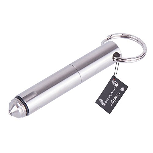 CyberDyer Stainless Steel Mini Portable Keychain Pen Tungsten Steel Survival Defense Tool Glass