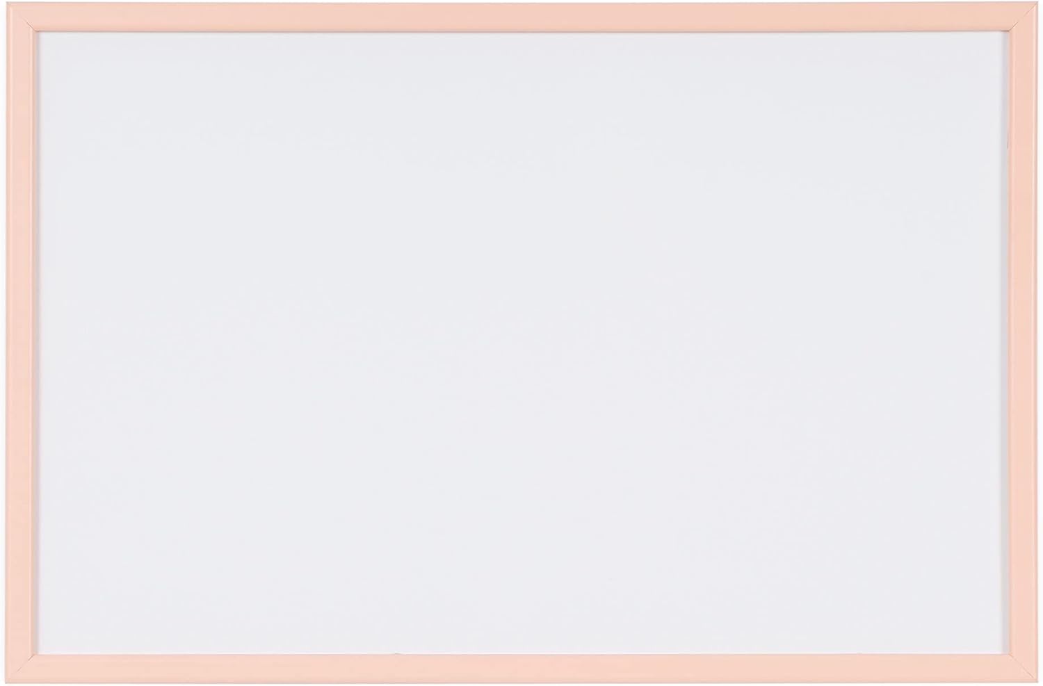 MasterVision Pastel Collection Magnetic Dry Erase Whiteboard, Salmon Colored MDF Frame, 35.43" x 23.62" 35.43" x 23.62" Salmon