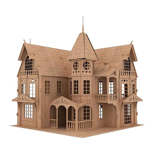 Bird’s Wood Shack Fantasy Mansion – Easy-to-Assemble – Fun & Educational Original 3D Puzzle Wooden Doll House