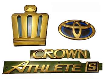 210系クラウン アスリートSゴールドエンブレム　サイド＆リア5点セット Amazon | ◇210系クラウン アスリート-S プレミアムゴールド