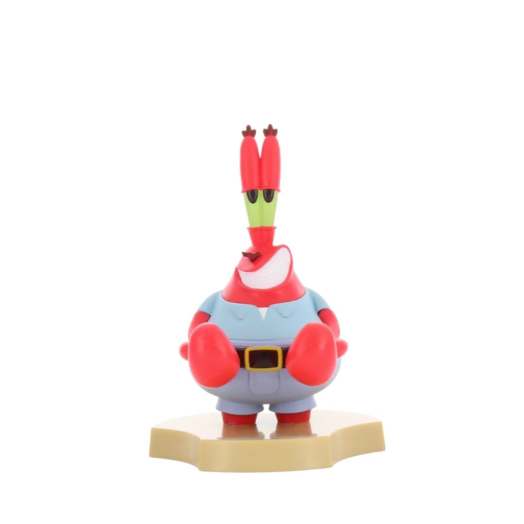 Cableguys Minis Mr Krabs Phone Stand & Earbuds Holder - Novelty Phone Stand for Desk and Bedside, In Ear Headphone Holder for Smartphone & Small Devices, Cute Desk Decor and Accessories