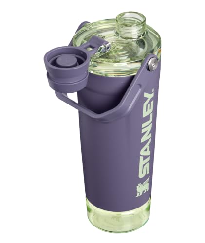 Image of STANLEY Vitalize Shaker Bottle, 20 oz, Purple Umbra | Leakproof Shaker Bottle | Fast-Flow Spout | Removable Strainer | Easy-Grip Handle | Base Container | Double-Wall Insulation