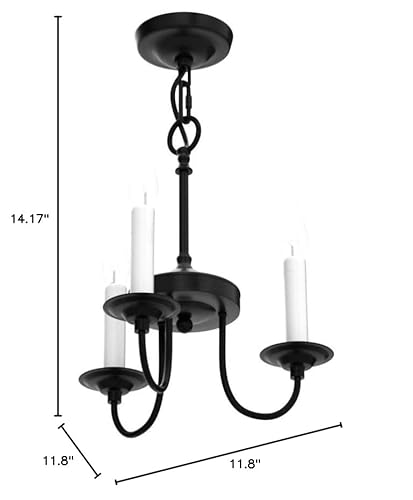 Psyverii INC20220004 3 Lights Farmhouse Candle Style Chandelier, Rustic Ceiling Pendant Light Fixture thumb #7