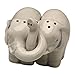 Abbott Collection 27-HUG/ELEPHANT Hugging Elephants Salt and Pepper Shaker Set, Grey, 3.5