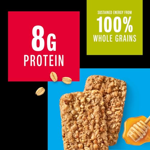 Image of KIND Breakfast Protein Bars, Honey Oat, Gluten Free, Low Sodium, Healthy Snacks, 8g Protein, 6 Count (6 Packs of 2 Bars) | Perfect for busy mornings: a gluten-free healthy snack with whole grain oats for on-the-go energy. Includes 6, 2-bar packs.