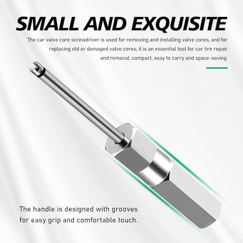 Image of Tesnaao Car Spool Wrench, American Style Bleeder Adjustable Valve Spanner, Non-scratch Tyre Valve Pulling Tool, Universal for Car, Bike, Motorbike (Silver)