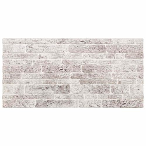 Mousse EPS aspect pierre plaques de revêtement mural autocollant 100x50cm lot de 10