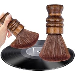 Vinyl Records Cleaner Brush – Audio Record Cleaner Brush – Wooden Soft Brush Record Player Retro Design Anti Static Dust Cleaning Record Brush Accessories (Brown) - Les Beatles, Paul McCartney, John Lennon, RIngo Starr, George Harrison
