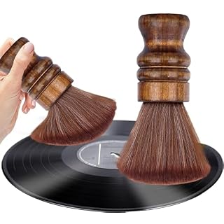 Vinyl Records Cleaner Brush – Audio Record Cleaner Brush – Wooden Soft Brush Record Player Retro Design Anti Static Dust Cleaning Record Brush Accessories (Brown) - Les Beatles, Paul McCartney, John Lennon, RIngo Starr, George Harrison