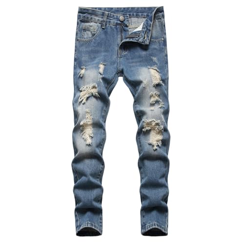 Boys Distressed Ripped Denim Pants for Active Kids Perfect for Everyday Wear and Outdoor Adventures - Main Image