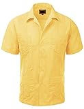 Guytalk Men's Cuban Guayabera Button-down Short Sleeve Shirt