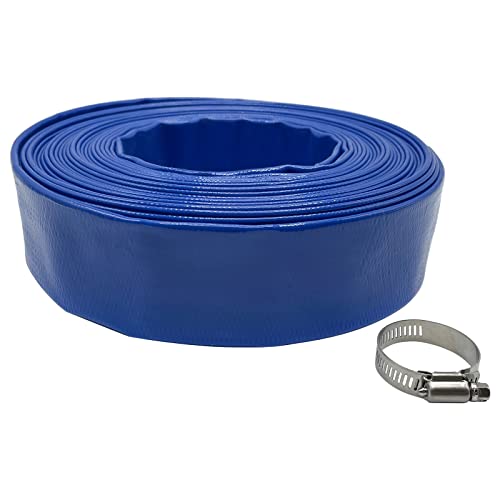 Poolzilla 2″ x 50′ Heavy Duty Swimming Pool Backwash Hose Extra Thick
