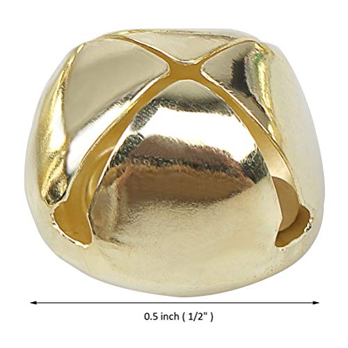 Pack Of 200, 1/2" Inch Christmas Jingle Bells, Craft Bells For Wreath, Holiday Home Decor, Jewelry Making And Christmas Decoration (Gold) #TOP2