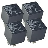 4-Pack 896H-1CH-S-R1 Automotive Relay 12V 50A 5-Pin SPDT Mini ISO, Sealed & Resistor, 0.250