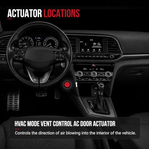 Image of Driver Side HVAC Blend Door Actuator - Compatible with Hyundai, Kia - Azera, Elantra, Elantra Coupe, Elantra GT, Sonata, Cadenza - Air Door Actuator - Mode Door Actuator - Replaces 971573SAA0, 604-32