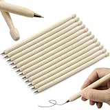 Sayglossy 12 Pcs Drumsticks Ballpoint Pens Wooden Drumstick Pen Funny Pens Shaped Liked Drum Sticks Music Pens Drummer Gifts From Stationery Kit to Drum Kit Funny Novelty Office Supplies
