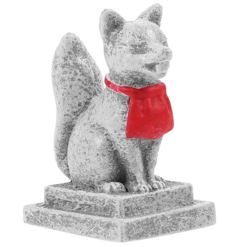Toddmomy 2st Japanische Deko Garten: Mini Inari Fuchs Statue FüR...