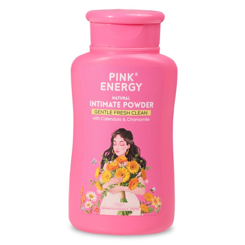 Pink Energy Natural Intimate Powder | 100% Talc-Free Formula for Gentle Care | Superior Odor Control, and Moisture Absorbing Protection | Keeps You Fresh All Day Long – 100g-image-4