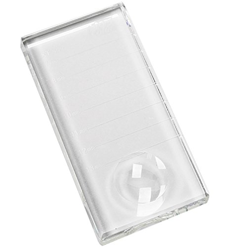 2 in 1 Eyelash Separator Pallet Glass Palette with Eyelash Extension Adhesive Glue Holder