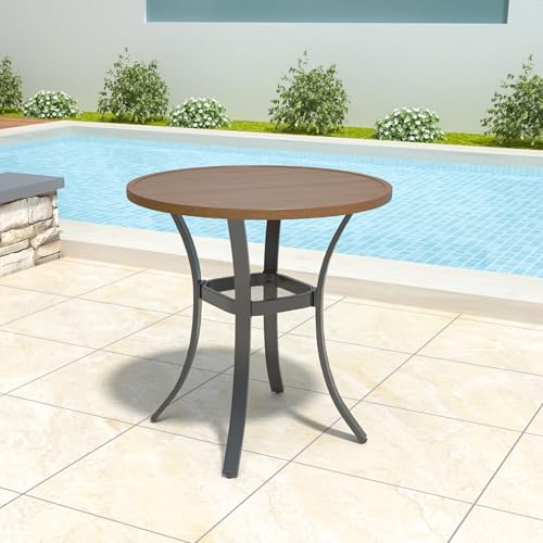 Image of Anmutig 3-Piece Patio Bistro Set, Small Outdoor Dining Table with 2 Stackable Sling Chairs for Lawn Backyard and Deck, Red Fabric