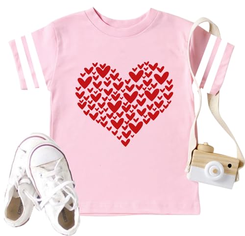 Toddler Boys Girls Valentines Shirt: Valentine Heart Graphic T-Shirts Kids Outfit Love Heart Tee