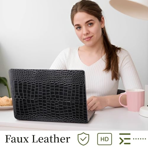 Funda MacBook Air 11 rígida anticaídas efecto caimán negro y cubierta de teclado 6