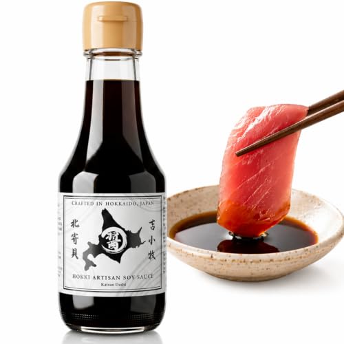 HOKKI ARTISAN SOY SAUCE – Hokkaido Tomakomai Crafted Katsuo-Flavored Japanese Shoyu, Deep Umami Seasoning for Sushi, Sashimi & Cooking, 150 ml (5 fl oz) (150ml (5.07 oz), Katsuo)