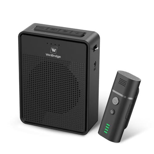 Wireless Voice Amplifier with Bluetooth Lavalier Microphone, Professional Noise Reduction Portable...