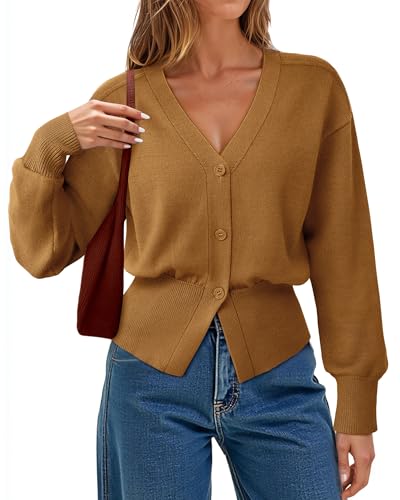 Gaharu Peplum Cardigan Sweaters for Women: Fall Fashion Must Haves