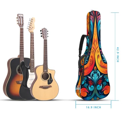 JRHEJTFZ Housse pour guitare acoustique de 1,9 cm d’épaisseur – Imperméable – Durable et élégant – Motif signe de la paix – Motif floral, Multicolore 5., 42.9×16.9×4.7 in, Motif imprimé tendance - Les Beatles, Paul McCartney, John Lennon, RIngo Starr, George Harrison JRHEJTFZ Housse pour guitare acoustique de 1,9 cm d'épaisseur - Imperméable - Durable et élégant - Motif signe de la paix - Motif floral, Multicolore 5., 42.9x16.9x4.7 in, Motif imprimé tendance – Image 6