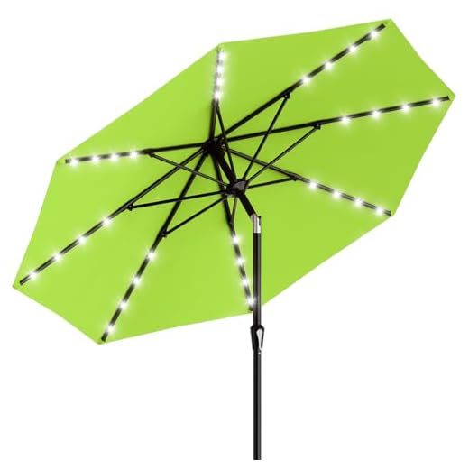 AreShark 9FT Solar Lighted Patio Umbrella