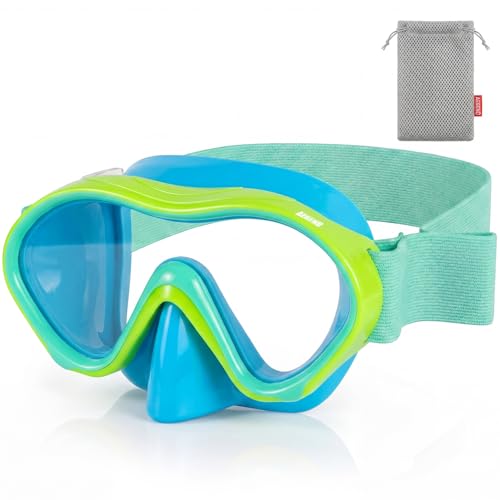 Aegend Kids Swim Goggles Snorkel Diving Goggles with Nose Cover for Kids 3-15, Knitted Fabric Strap, Anti-Fog No Leak - image 1