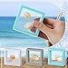 Juexica 9 Pcs Seashell Holder 3D Floating Display Box 2.7 x 2.7 Inches Transparent Display Shelf Cases for Sea Shell Collectibles, Crystal Rock, Diamonds, Jewelry, Badges Decoration(Multicolor)