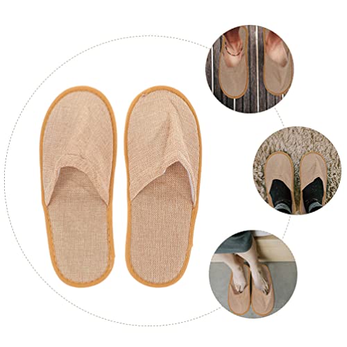 Cabilock 6pairs Portable Foldable Travel Slippers for Business Trips of Unisex Guest Shoes Random Colors Comfortable Skid Design for Home Hotel and Salon Use3