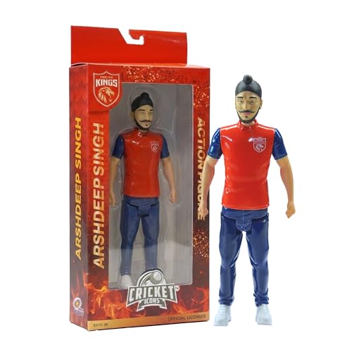 Image of Action Figure, IPL Edition 360 Rotatable Head, Cricket Player for Fans & Collectors (7 Inch Arshdeep Singh)