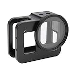 Topiky Caja de aleación de Aluminio para 8 Black, ...: El diseño de la ventana lateral puede instalar directamente la batería, insertar la tarjeta de memoria y cargar, fácil de desmontar e instalar. Bien puede resolver el problema del choque causado por el calor durante el disparo, recibir señales de GPS...
