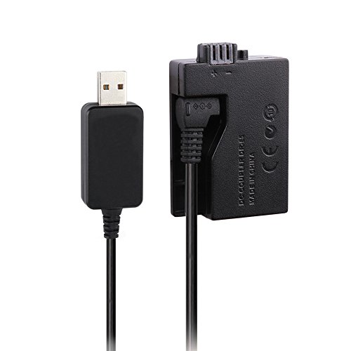 DR-E5 DCカプラLP-E5互換バッテリーUSBケーブルをACK-E5 AC電源アダプタの代わりにする Canon EOS 450D 500D 1000D Rebel XSi XS Kiss F X2 X3 より多くのカメ