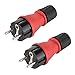 Produktbild Schutzkontakt Stecker Gummi Schuko Stecker IP54 | Gummi und Kunststoff Schwarz/Rot | Außenbereich/Outdoor | hermetischer Verschluss Siegel | Gewerbe/Baustelle geeignet (2 Stück, IP54 Stecker)