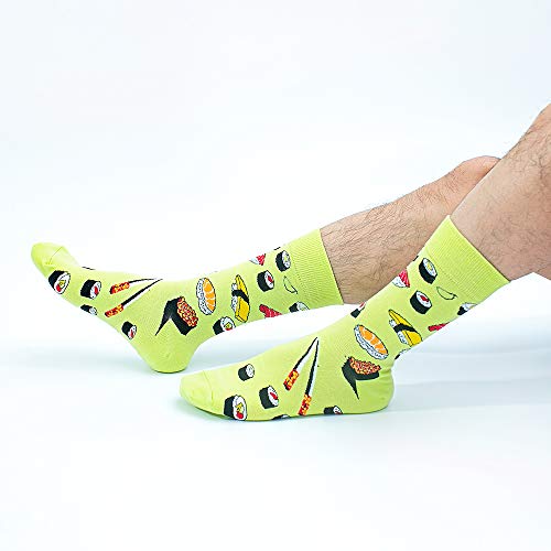 Fun-kledingsokken Voor Heren, Kleurrijke Funky Sokken Voor Mannen, Fancy Nieuwigheid Grappig Patroon Casual Gekamde Katoenen Kantoorsokken, Coole Gekke Sokken Voor Halverwege de Kuit Uniek en Opvallend - Afbeelding 5