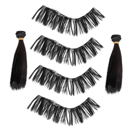 Generic 6個ヘアスタイリングキット 黒 高温ワイヤー対応 ? ヘアエクステンション用模擬かつら 小さなサイズでDIYヘアアレンジに (15.00X3.00X2.00CM,黒)