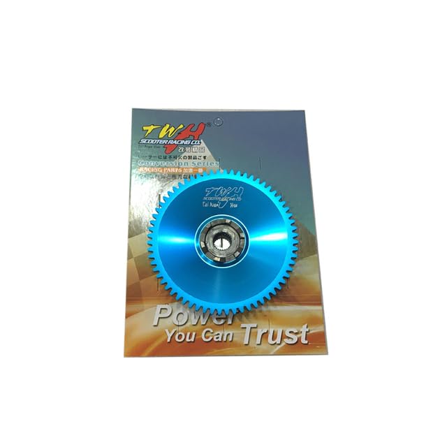 AUTO-UAE - taiwan TWH aluminum Fan Variator Racing Variator CNC for GY6 50 80 139QMB/QMA ZX Dio 50 Moped (Blue)