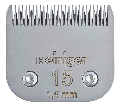 Eider Heiniger Saphir Scherkopf #15/1,5 mm Katzen-/Hundeschur - für Hunde, Katzen und Kleintiere - passend zu Heiniger Saphir, Andis, Aesculap FAV5, Moser, Oster, Wahl