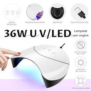 VANREESA Kit Semipermanente Unghie, 15 Coloris Set Smalto Semipermanente Unghie con U V/LED Lampada Kit Unghie Gel Completo con Matt Top Base Coat Regali per Principianti