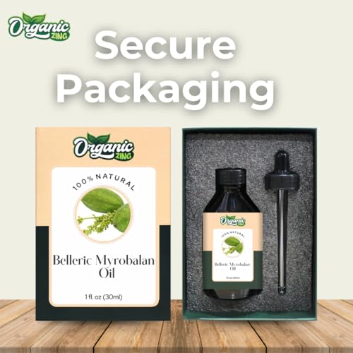 Image of Organic Zing Belleric Myrobalan (Terminalia bellirica) Oil | Pure & Natural Essential Oil for Skincare & Hair care - 30ml /1.01fl oz