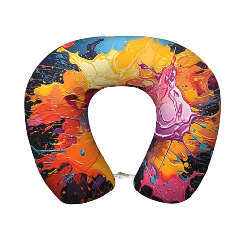 Almohada de espuma viscoelástica para cuello de viaje miniatura 1