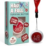 Boxer Gifts Had a Fall Old Age Joke Survival Button - Funny Birthday or Retirement Gift for Older Men and Women - Novelty Presents
