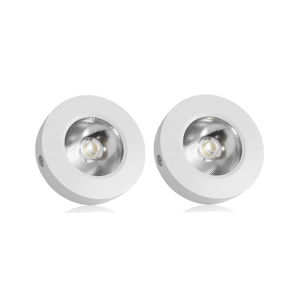 LUOFDCLDDD Spotlights,6Pcs Ultra-Thin Small Spotlight Surface Mounted Led Ceiling Light Ceiling Downlight Simple Spotlight 3000K Warm Light Outdoor Lights/2Pack/White Light