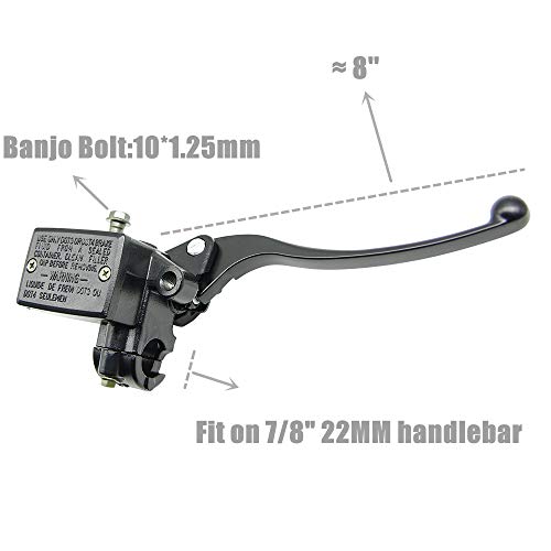 OLIFANT Brake Master Cylinder Handle for Honda TRX 250 300 350 400 450 Foreman 500 Rubicon FourTrax 300 Rancher 350 420 Recon 250 Rincon Sportrax 7/8 ATV Hydraulic Brake Lever